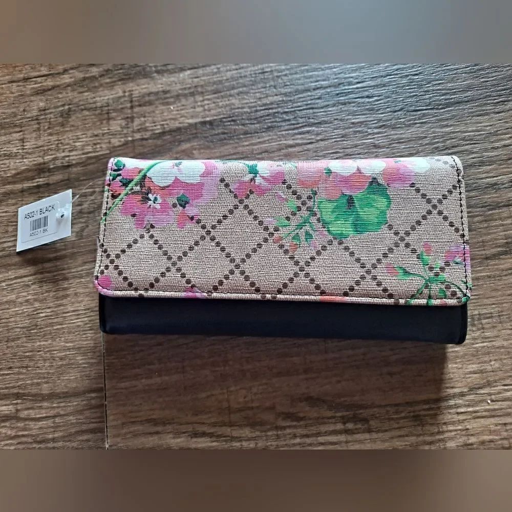 NWT AR New York Floral & Black Wallet